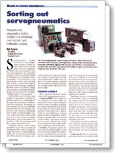 Sorting Out Servopneumatics, Enfield Technologies Machine Design Article